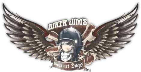 Biker Jim's Gourmet Dogs logo